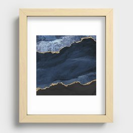 Blue Marble Recessed Framed Print