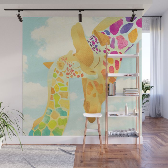 Shanti Sparrow: Harriet & Henry the Giraffes Wall Mural