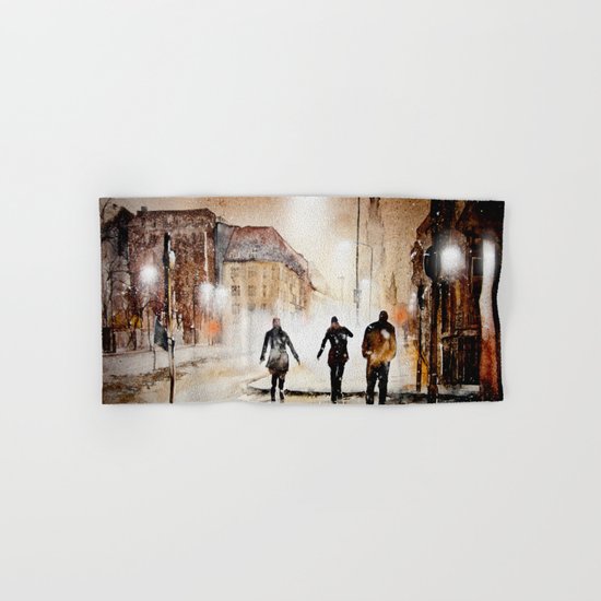 Britain's cold night in warm colors. Hand & Bath Towel