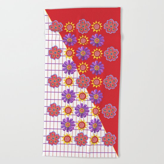Flowers of the Sun Beach Towel