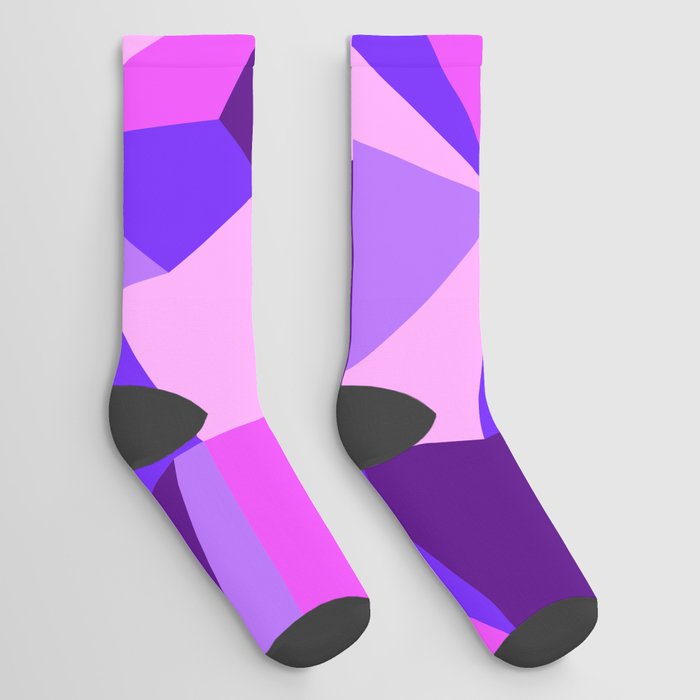 crystalized_neon purple Socks