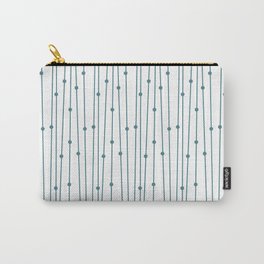 Teal and White Stripe and Dot Pattern Pairs DV 2022 Popular Colour Wish Upon a Star 0668 Carry-All Pouch