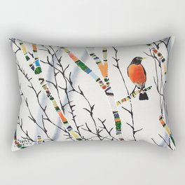 Songbird Winter Forest Rectangular Pillow