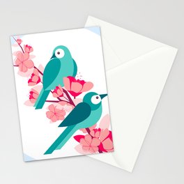 spring birds and flowers Stationery Cards