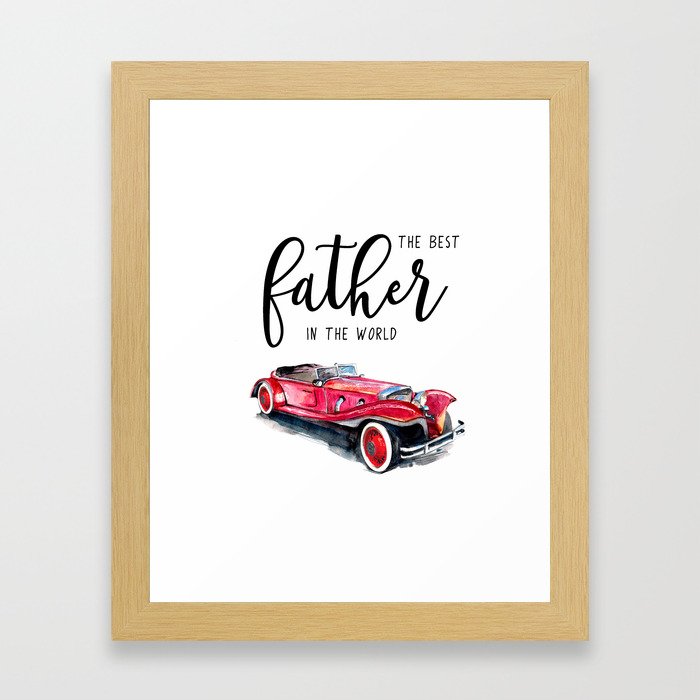 Best father in the world | Father's day Framed Art Print
