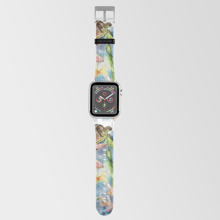 A Colorful Sea Life Pattern Apple Watch Band