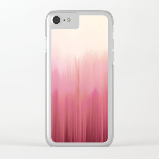 Soft Pink Woods Clear iPhone Case