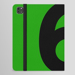 Number 6 (Black & Green) iPad Folio Case