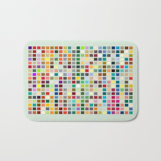 Geometric palette Bath Mat