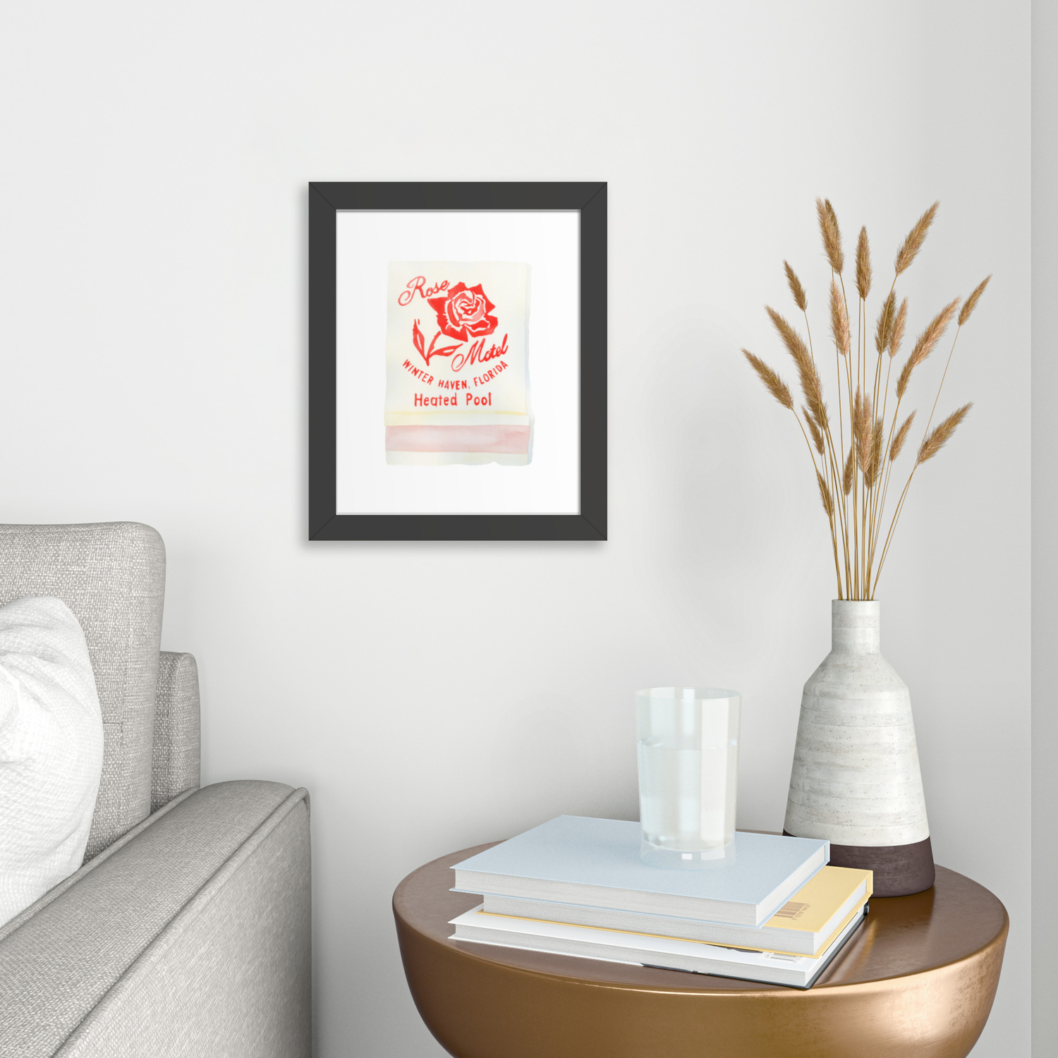 Florida Motel Matchbook Framed Art Print By The Aestate Society6