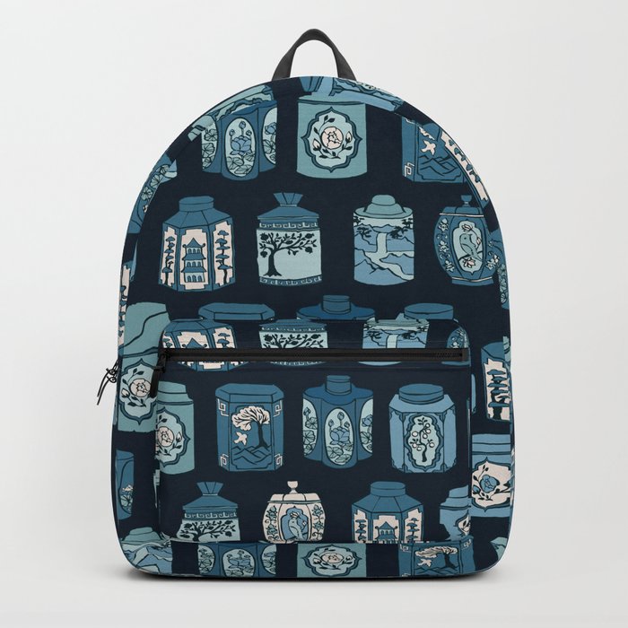 Chinese Tea {Blue Willow Dark} Backpack