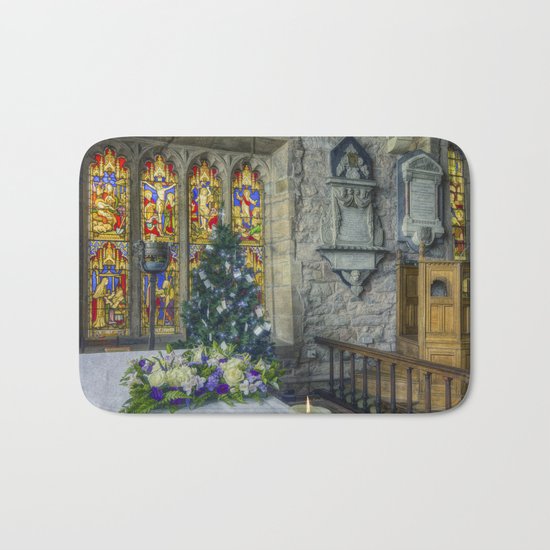 Candles At Christmas Bath Mat