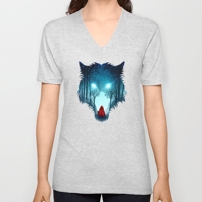 Big Bad Wolf (dark version) V Neck T Shirt