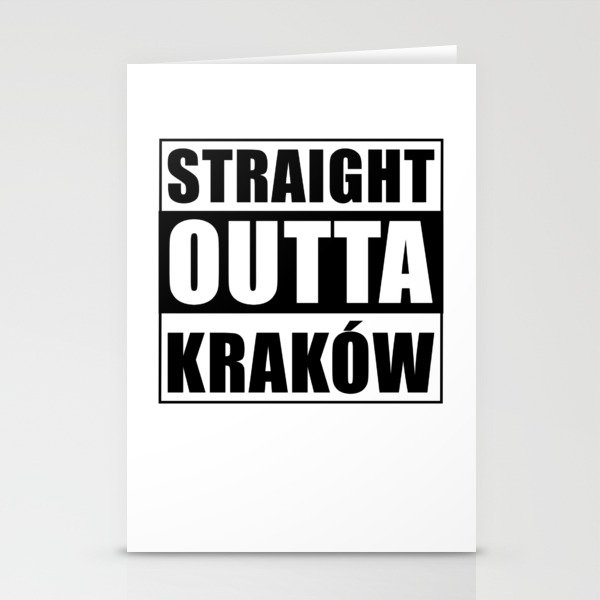 Straight Outta Krakow Stationery Cards