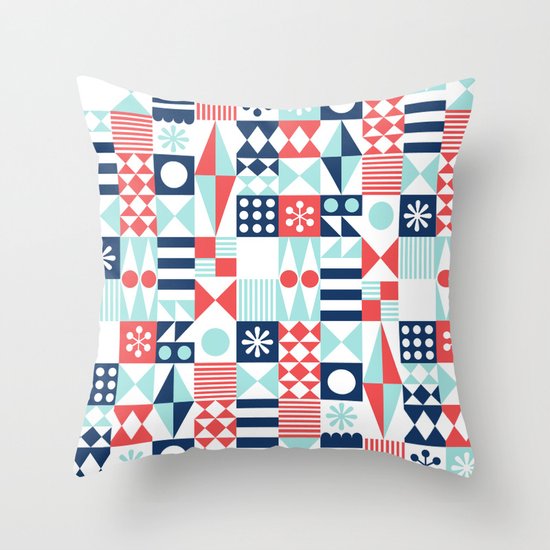 Tradewinds navy Throw Pillow