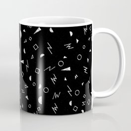 Random Pattern White Black Coffee Mug