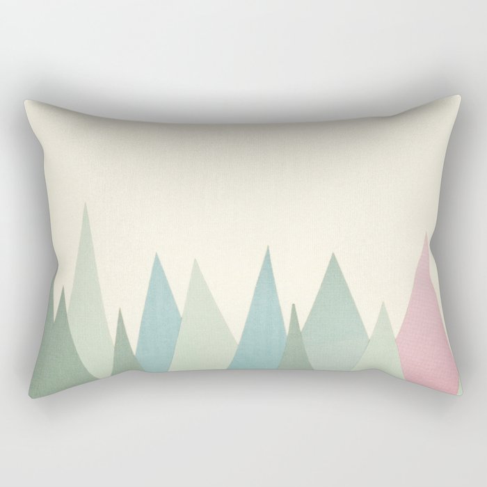 Snowy Mountains Rectangular Pillow