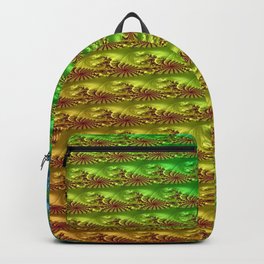 Unclad Aorist 9 Backpack | Graphicdesign, Yellow, Purple, Pattern, Digital, Green, Fractal, Blue, Abstract, Orange 