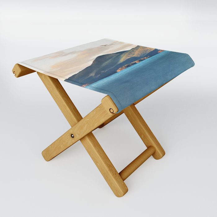Soaring over Lake George and the Adirondack Mountains of New York Folding Stool