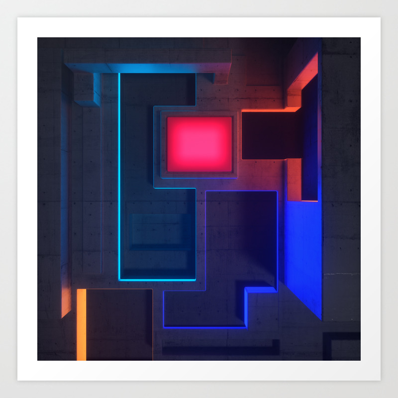 Urban Tetris Block 3d Artwork Art Print By Waltondt Society6