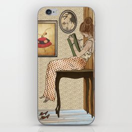 Woman Writer, Vintage Aesthetic, 1900s, Flapper, Golden Era, English Literature iPhone Skin