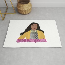 That's Very Rude Rug | Graphicdesign, Tv, Mindy, Themindyproject, Fan Art, Popculture, Feminism, Rude, Typography, Theoffice 