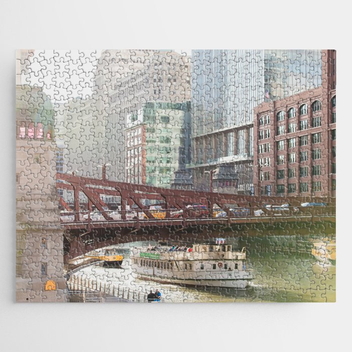 Chicago River Scene Jigsaw Puzzle