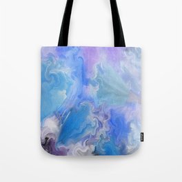 Flower Mirage In Blue And Lilac Tote Bag