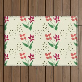 Floral Texture Background Outdoor Rug