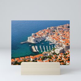 Old Town Of Dubrovnik Aerial View Mini Art Print