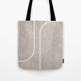 Linen Texture Beige White Minimalist Artwork Tote Bag