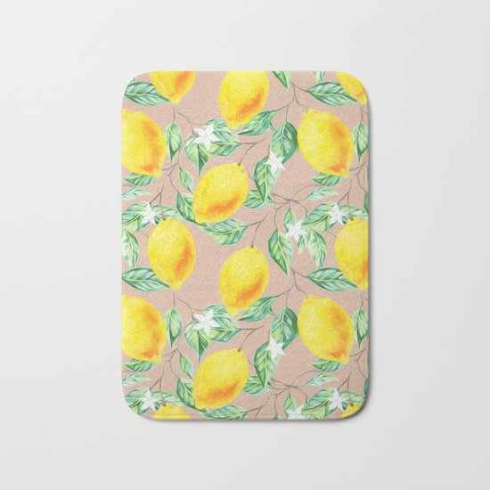 Lemon Fresh #society6 #decor #buyart Bath Mat