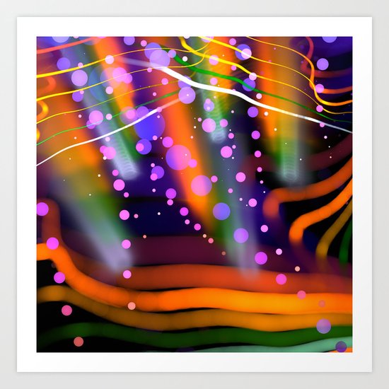 Cheery colourful abstract Art Print