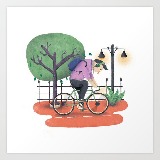 Bike ride Art Print