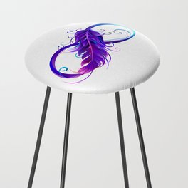 Infinity Feather Counter Stool
