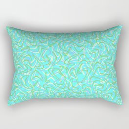 Boomerang Aqua Rectangular Pillow