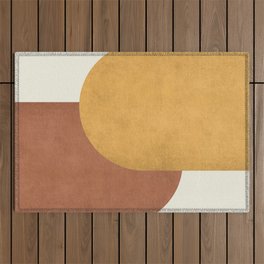 Halfmoon Colorblock - Gold Brown Outdoor Rug