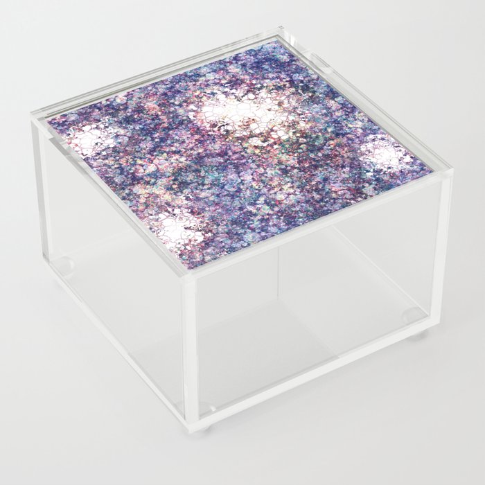 Underneath (purple blue spots abstract) Acrylic Box