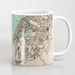 Dubai City Map of UAE - Vintage Coffee Mug