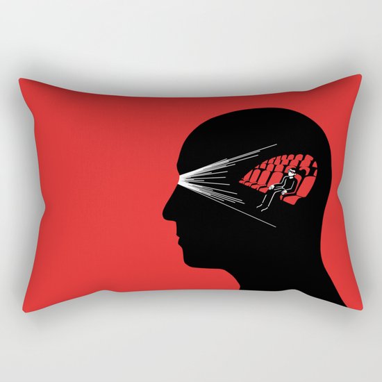 One Man Movie Theatre Rectangular Pillow