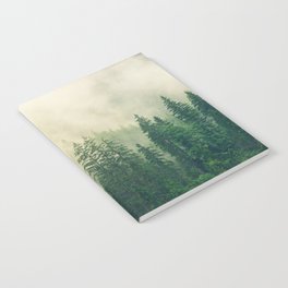 Rainy Pine Forest Fog Photography Notebook