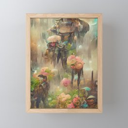 Rain Soaked Roses Framed Mini Art Print