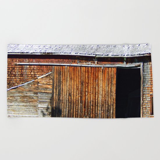 Open Barn Door Beach Towel