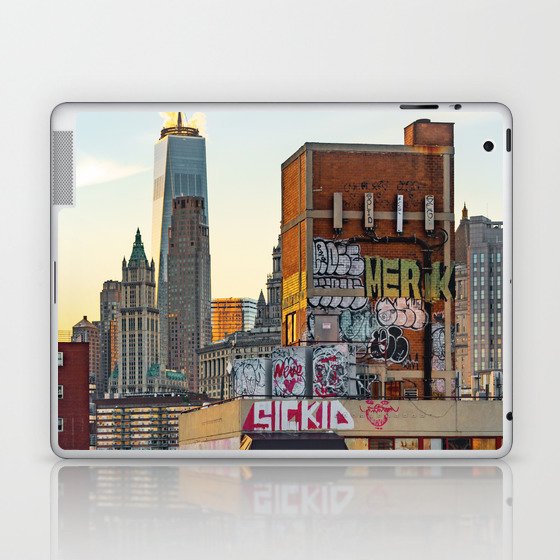 New York City | Colorful Night in NYC Laptop & iPad Skin