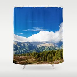 caucasus mountain landscape in Georgia Shower Curtain