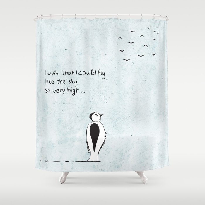 I wish that I could fly Shower Curtain