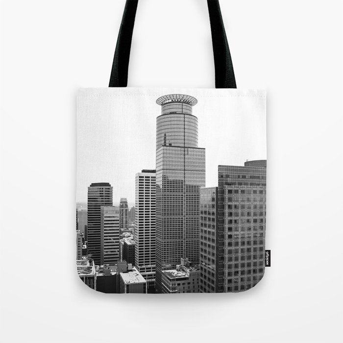 Minneapolis Black and White Photography | Architecture in Minnesota Tote Bag