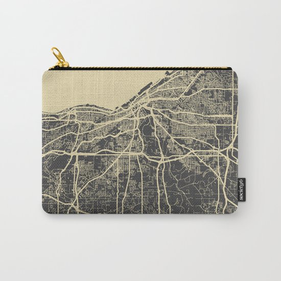Cleveland map Carry-All Pouch