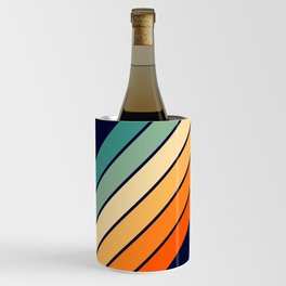 Farida - 70s Vintage Style Retro Stripes Wine Chiller