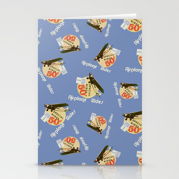 airplane rides-fifty cents Stationery Cards